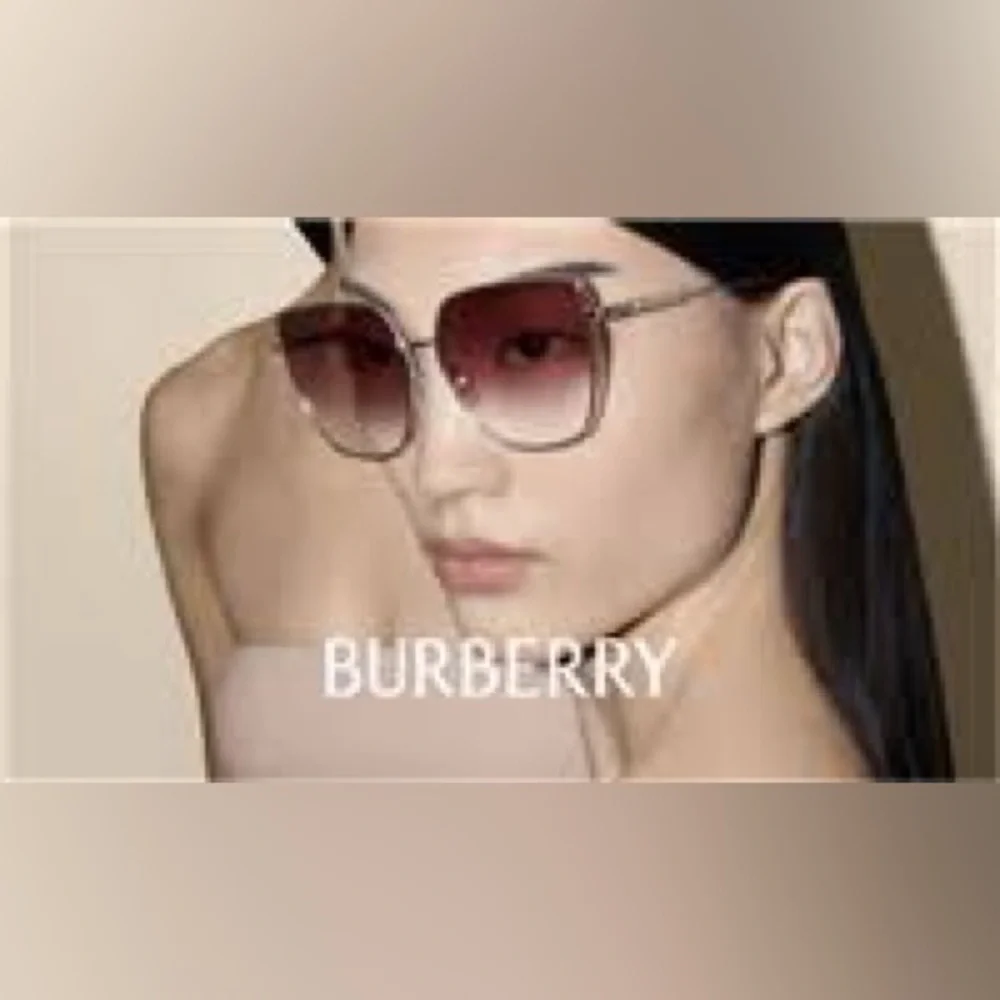 NEW‼️BURBERRY BE3143 Alexis Silver Square with Gray Gradient Lens